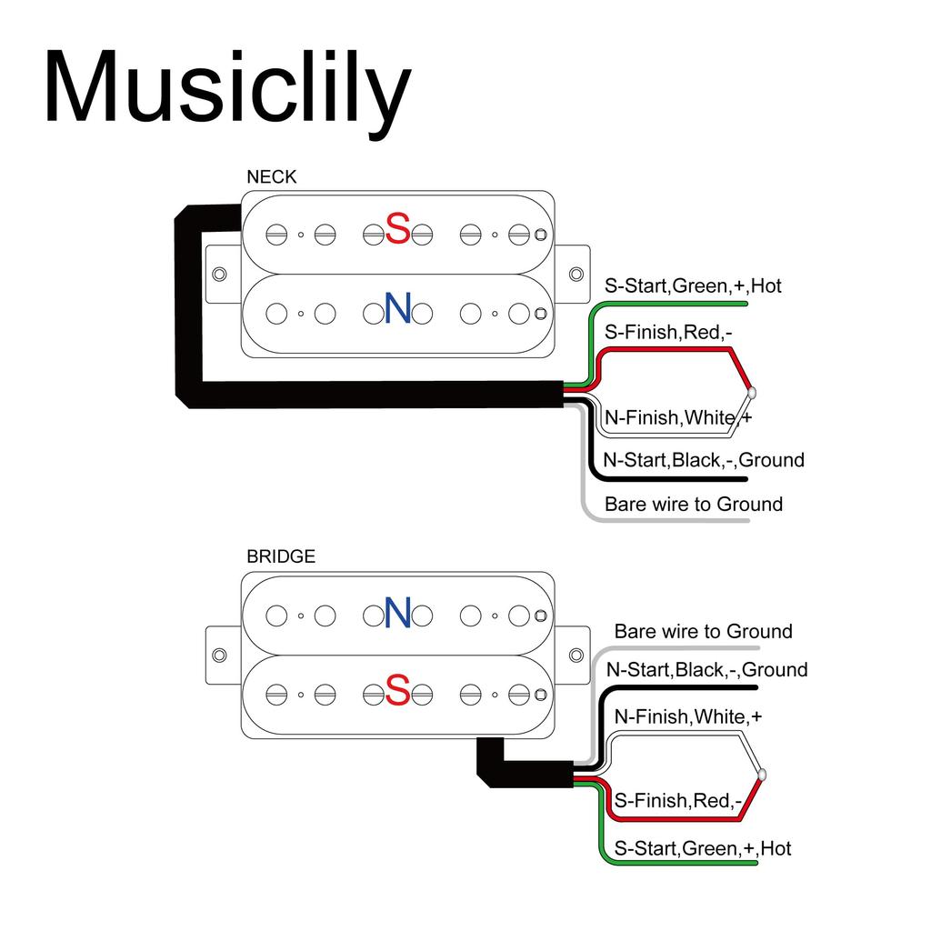 Musiclily Pro Alnico 5 открытый тип хамбакер звукосниматель PU комплект для электрогитары черный LP-OMHA гриф/бридж 7.5K/16K,