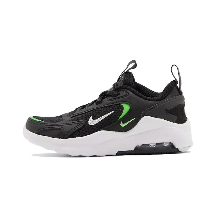 Nike Air Max Bolt Sports Low top Running Shoes Black Green Children Aged 3 7 Years Old (Unisex) Kids' Casual Shoes CW1627 006