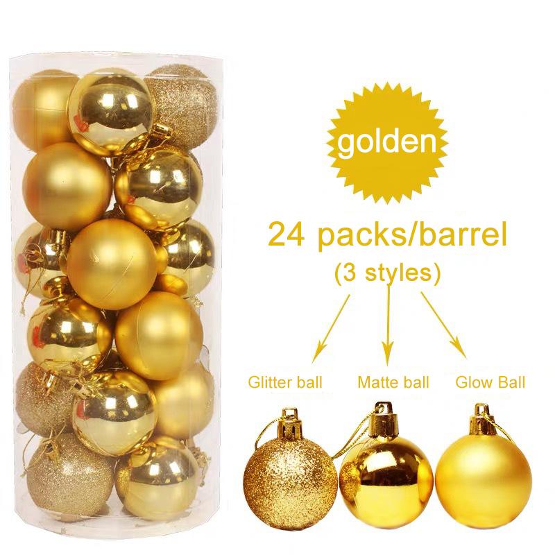 24PCS Christmas Balls Baubles Xmas Tree Ornament Christmas Party Home Decoration