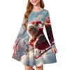 Girls' Princess Dress - Long Sleeve A-Line T-Shirt Dress Christmas Day