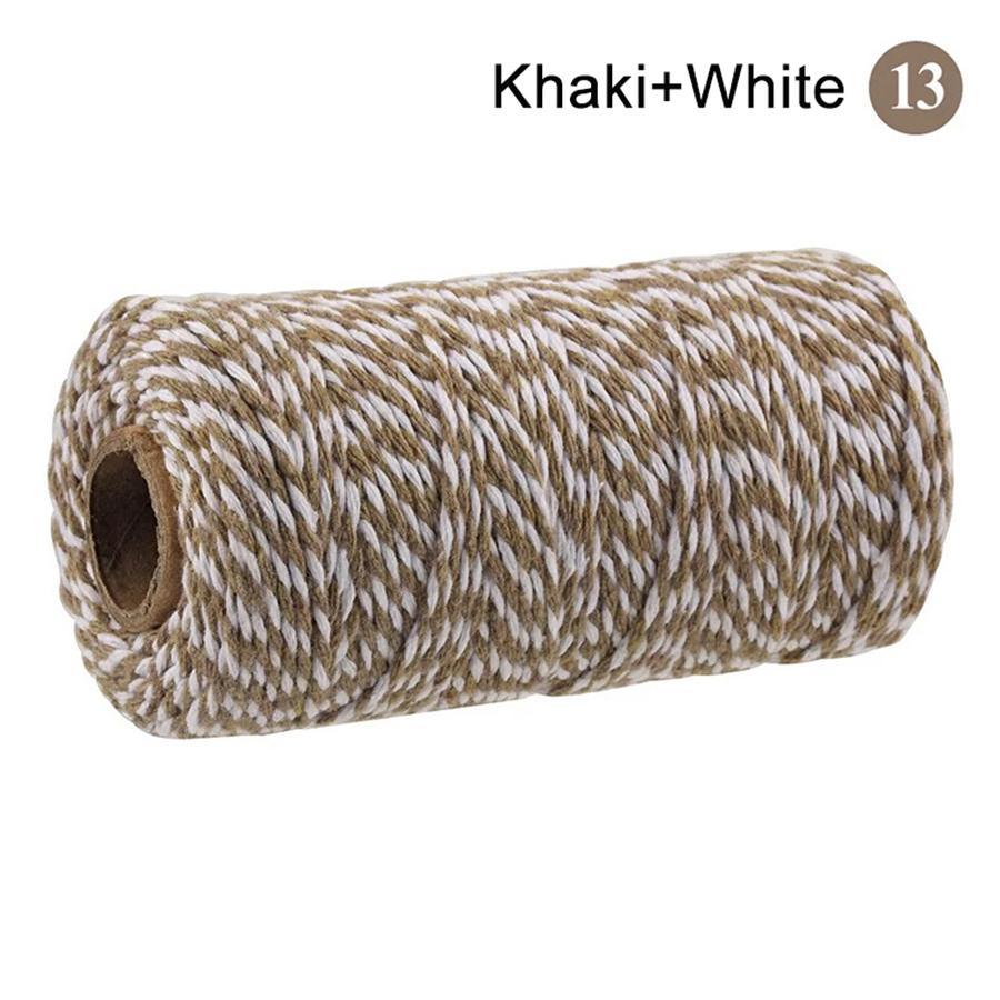 100 м/рулон 2 мм цветной хлопковый шнур макраме рождественский ручной работы плетеный канат гобелен ремесла свадебная лента DIY шнур домашний декор