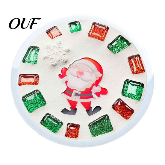 Creative Parent Child Interaction DIY Acrylic Coaster Making Kit, Christmas Theme Decorative Craft, Waterproof Drink Set Table Mat for Holiday