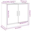 White Bathroom Vanity Cabinet 63 x 29 x 55 cm Particleboard