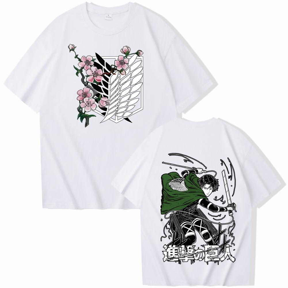 2025 Japanese Anime Attack on Titan-Levi T-Shirts Y2k Women Summer Casual O-Neck Short Sleeve Unisex Shirts