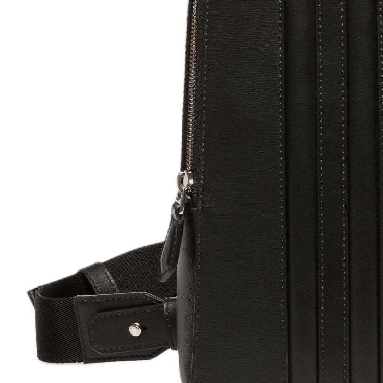 Bally Mythos Металлические аксессуары цвета палладия Сумка на грудь из переработанной коровьей кожи Сумка через плечо Мужские сумки Черный 6308467