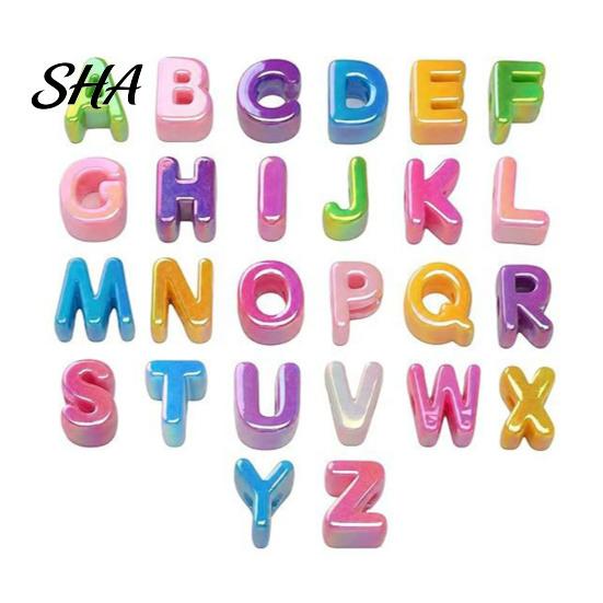 Customized Crafting Beads for Adults Kids 26Pcs A to Z Acrylic Alphabet Letter Beads, Chunky Large Accessories Luggage Tags Colorful DIY Keychains Bag