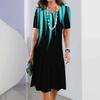 Женское платье с градиентом в ретро стиле, элегантные повседневные платья, большие размеры, манга корта, мода Y2K