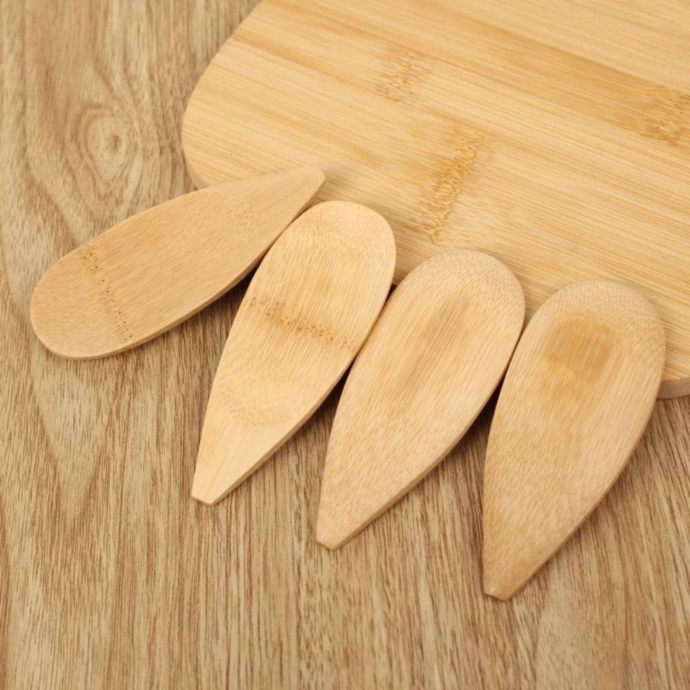12 шт. Бамбуковая лопатка для чая в форме капли, кофейная ложка, ложка для чая для чайной церемонии, ложка для джема
