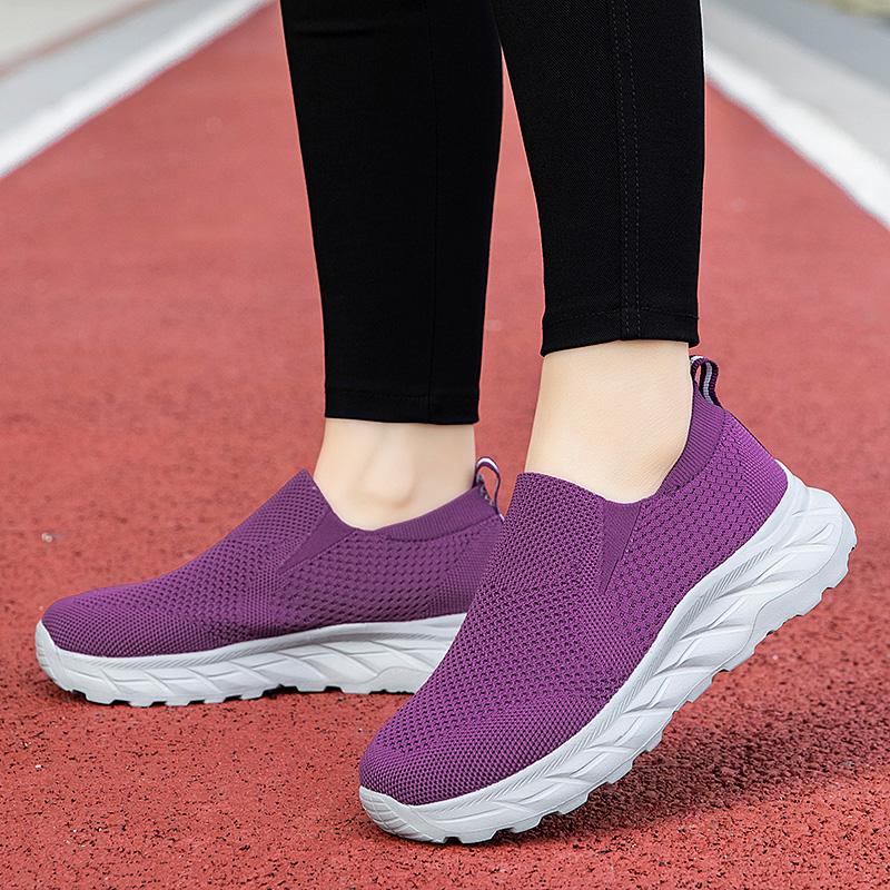 Fashion Sports Shoes Soft Flats Sneakers Women Vulcanize Mesh Men Shoes Lightweight Comfortable 2025 Fashion Slip On Flats Loafers