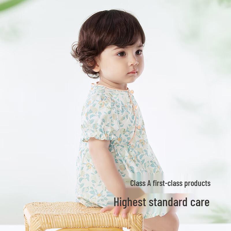 YEEHOO Baby Girls' Chinese Style Summer Breathable Bodysuit