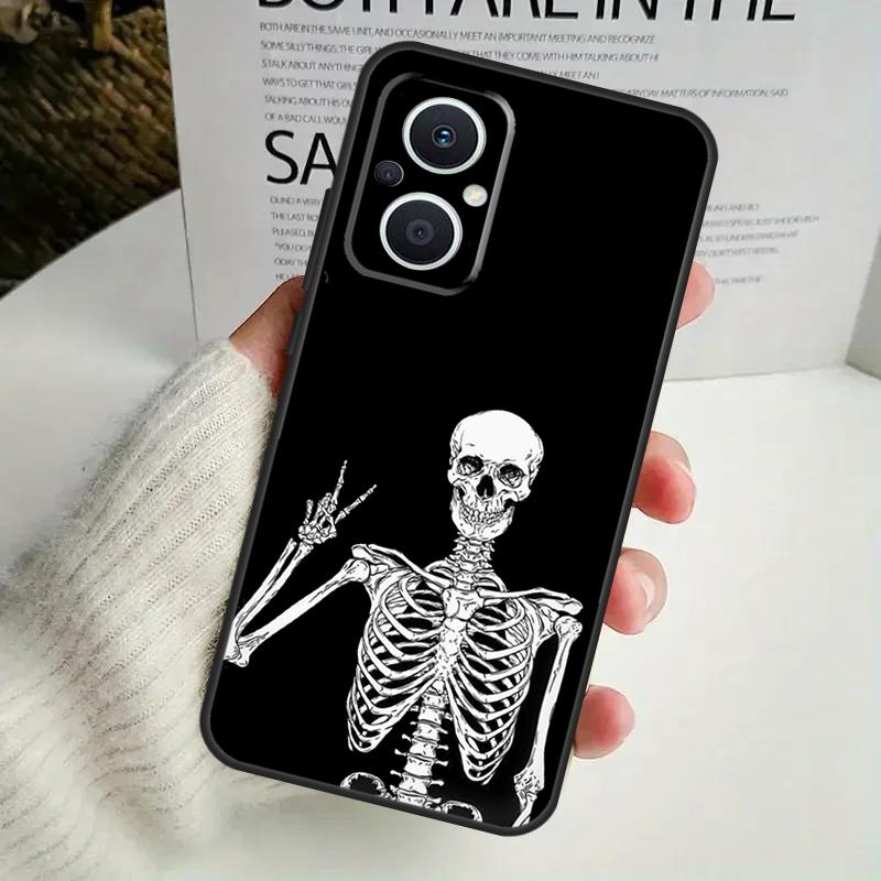 Эстетичный чехол-скелет для телефона OPPO Reno 8T 14F 13 F 12 11 10 14 Pro 7 8 Lite OPPO Find X8 X6 X5 X9 Pro