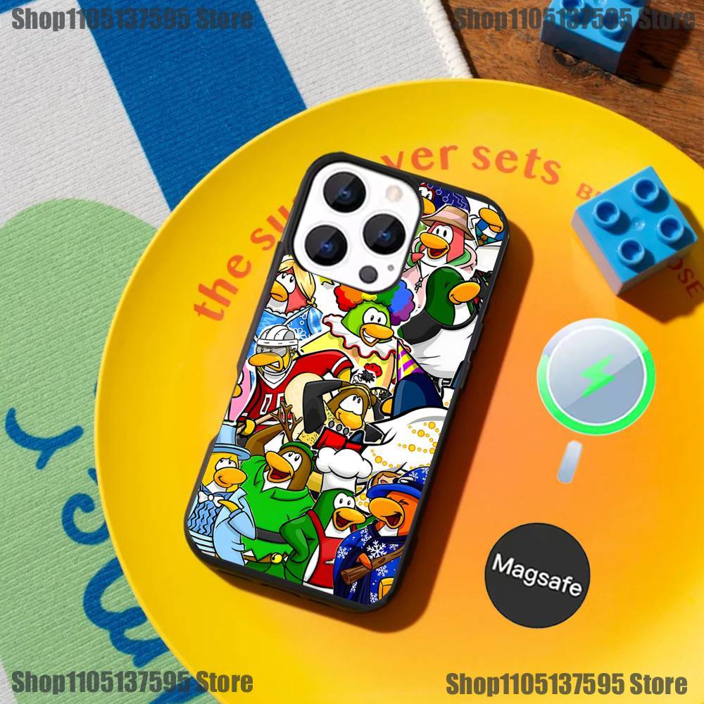 Чехол для телефона Game C-Clubs P-Penguin-ns для iPhone 17,16,15,14,13,12,11,Pro,Max,Plus,Mini,SE4,E Магнитный Magsafe Беспроводная зарядка