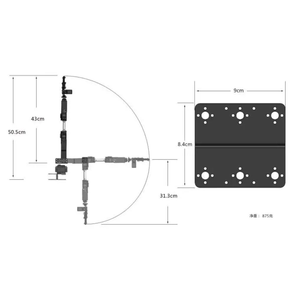 Робот 360 градусов 6 степеней свободы Металлический сплав Механическая рука Клешня Комплект MG996R для Arduino Комплект для робототехники Образовательные Программируемые игрушки Ps2