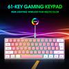 Проводная игровая клавиатура с 61 клавишей, USB-клавиатура с RGB-подсветкой для ноутбука, настольного компьютера, игровая клавиатура, проводная USB-клавиатура