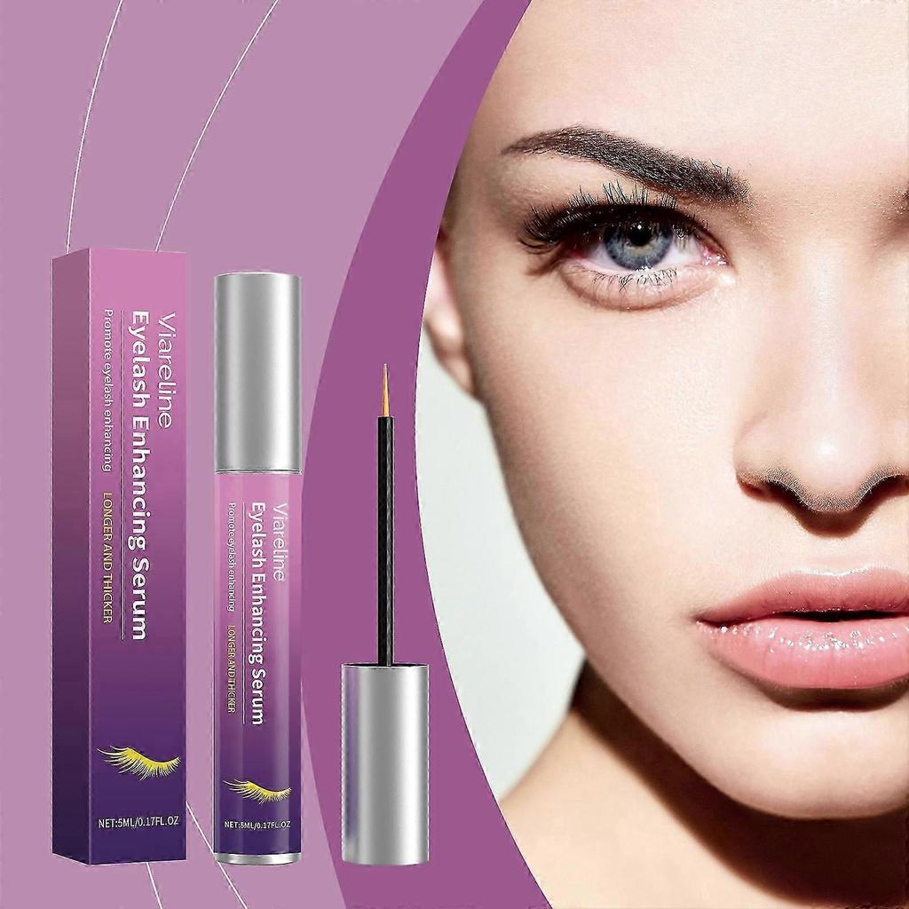 Viareline Eyelash Serum Beautiful Curled Natural Long Voluminous Long-Lasting Non-Smudging Moisturizing