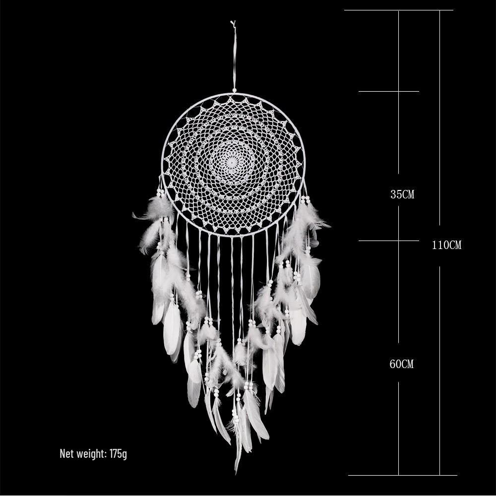 Богемский ловец снов из перьев ручной работы для украшения интерьера