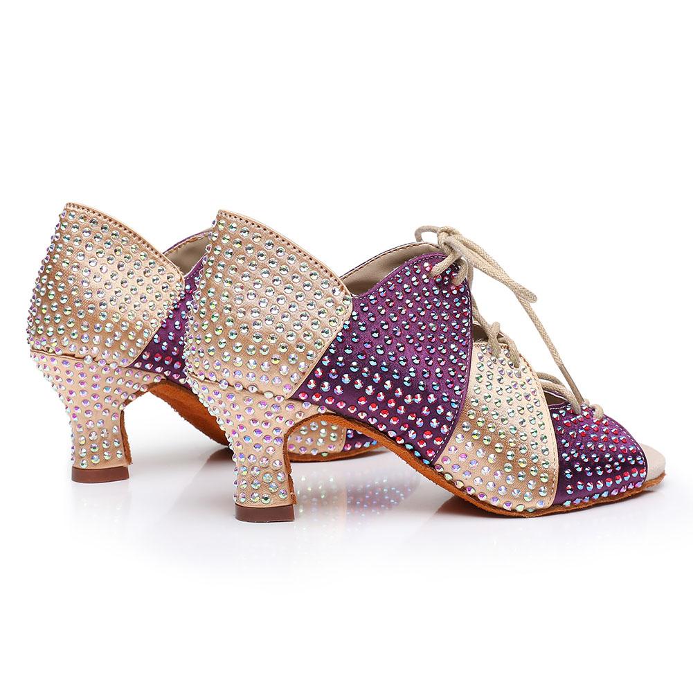 Модные женские танцевальные туфли для латиноамериканских танцев, танго, сальсы, на высоком каблуке, с открытым носком, туфли для вечеринок, каблук 5,5 см
