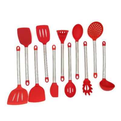 Чистые продукты Силиконовая антипригарная лопатка Совок для супа Дуршлаг Скребок Кухонный инструмент для приготовления пищи