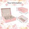 Pu Large Creative Jewelry Box For Women Girls, Double-Layer Lockable