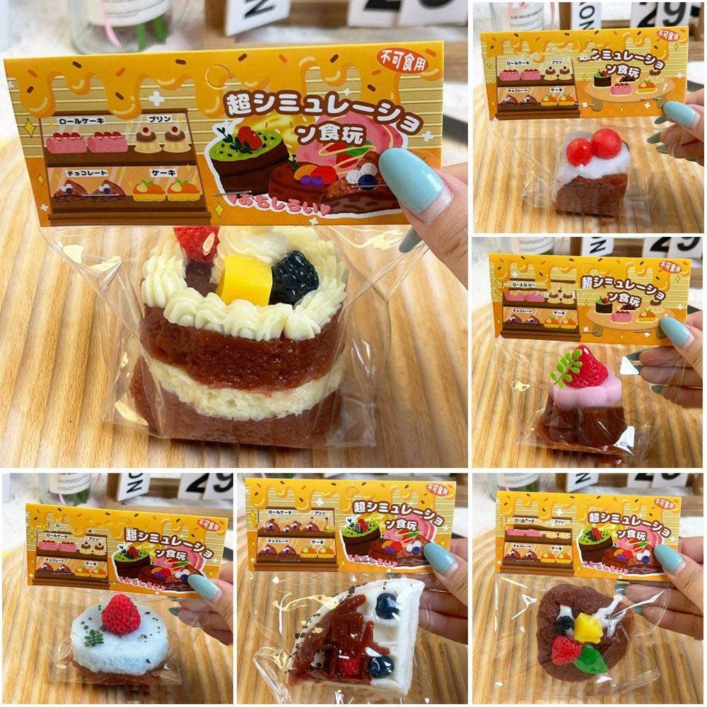 Simulation Slow Rising Squeeze Toy Mini Cute Cake Decompression Toy for Kid Gifts