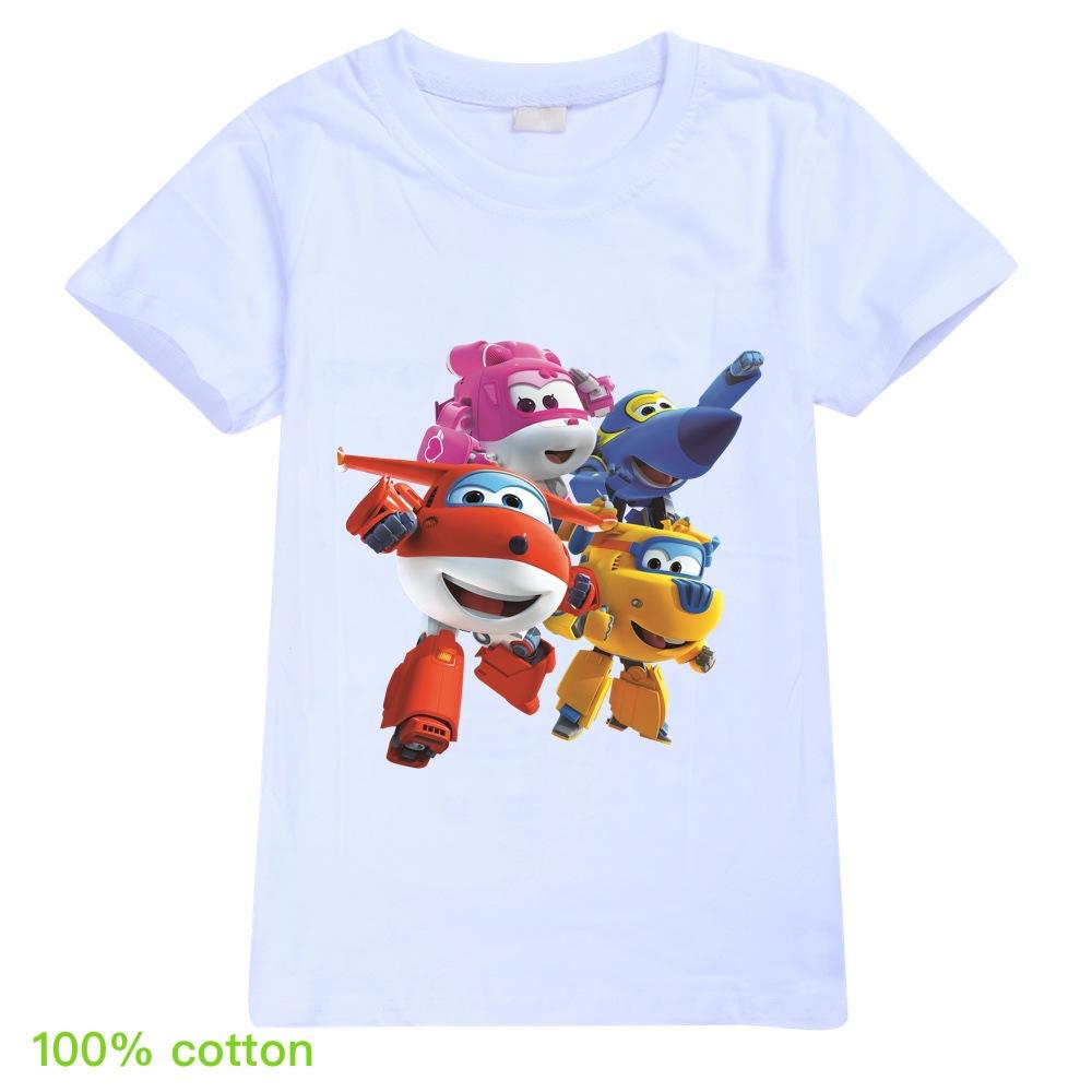 Baby Funny O-Neck Tshirt Toddler Summer Boys Cartoon Super wings T-shirt 3D Printed Baby Girls Streetwear Children Kids Clothes