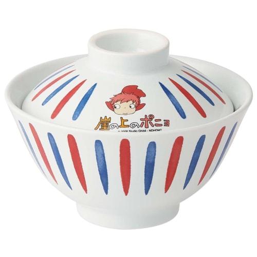 Skater Ceramic Bowl with Lid Ramen Bowl Tableware Ponyo On the Cliff Studio Ghibli Microwave and Dishwasher Safe CDN3C-A