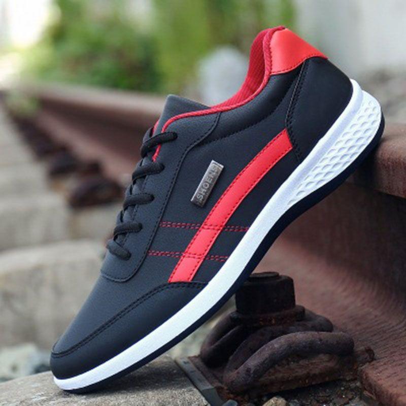 Stylish And Durable Men's Shoes Artificial Leather Casual Sneakers Trainers For Everyday Wear