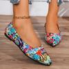 Fashion Women's Shoes Loafers Ballet Flats Pointed Toe Barefoot Slip-on Casual Flat Heel Comfortable Random Pattern Woman Shoe Size 43