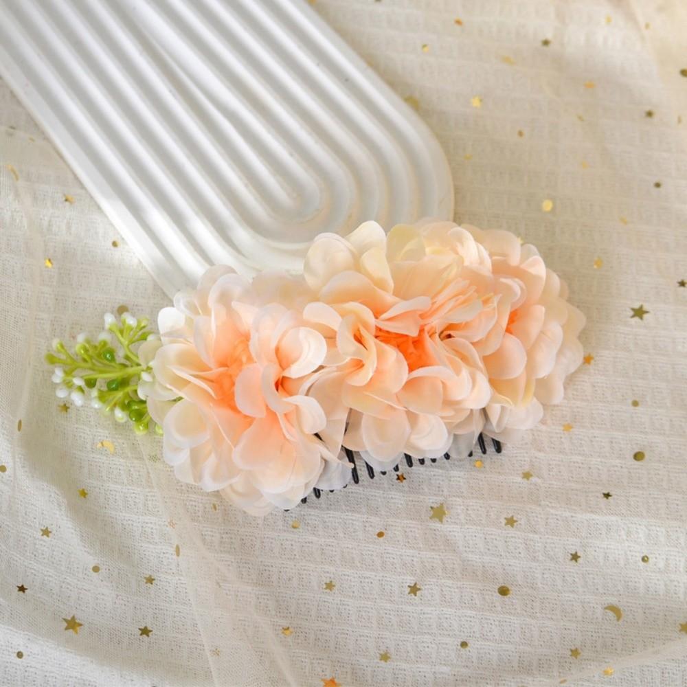 Thai Style Flowers Hairpin Sweet Chignon Hair Clips Hair Accessories Floral Hair Comb  Daily