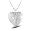 New 925 Sterling Silver Necklace Heart Frame Pendant Necklace Can Be Loaded With Photo Jewelry Gift