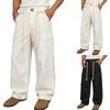 Men's Baggy Pants Wide Leg Pleated Dress Pants Slacks Casual Trousers With Pockets,Cotton Work Pants