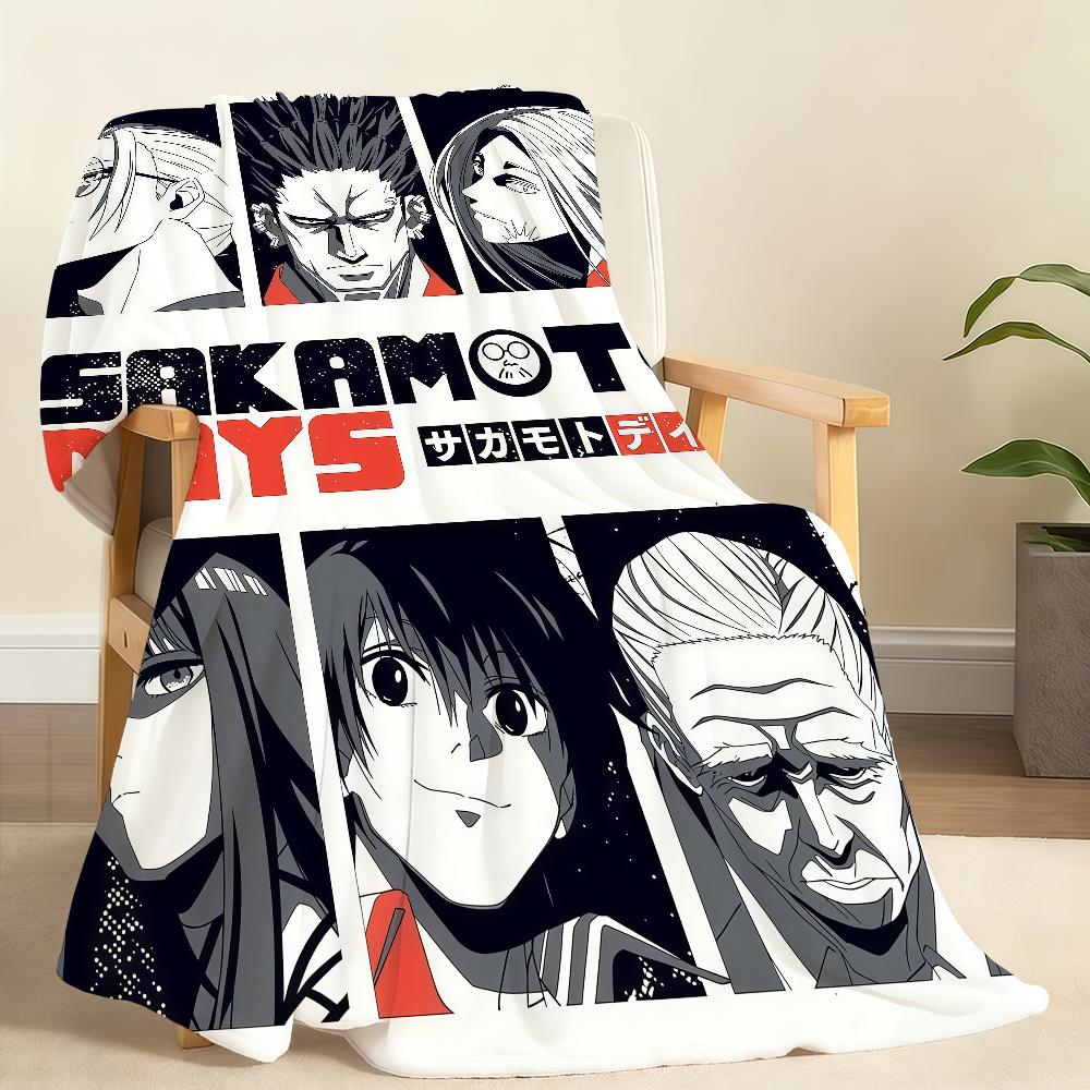 Hot Comics S Sakamoto D Days S Blanket Soft Throw Blanket for Home Bedroom Bed Sofa Picnic Travel Office Rest Cover Blanket Gift