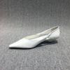 European and American Minimalist Women's Shoes 2024 New Design Sense Slim Heel Shallow Mouth Pointed Hollow Women's Single Shoes
