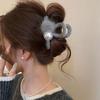 Retro Flocked Pompom Pearl Claw Clip: Fashion-Forward, Versatile Hair Accessory for Autumn and Winter