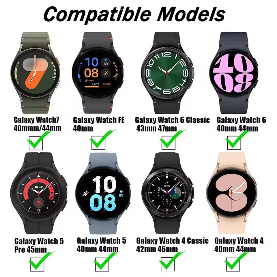 Straps for Samsung Galaxy watch 7/FE/5 Pro/4/6/6 classic 44mm 40mm 45mm Silicone sport belt bracelet correa Galaxy watch 7 Band