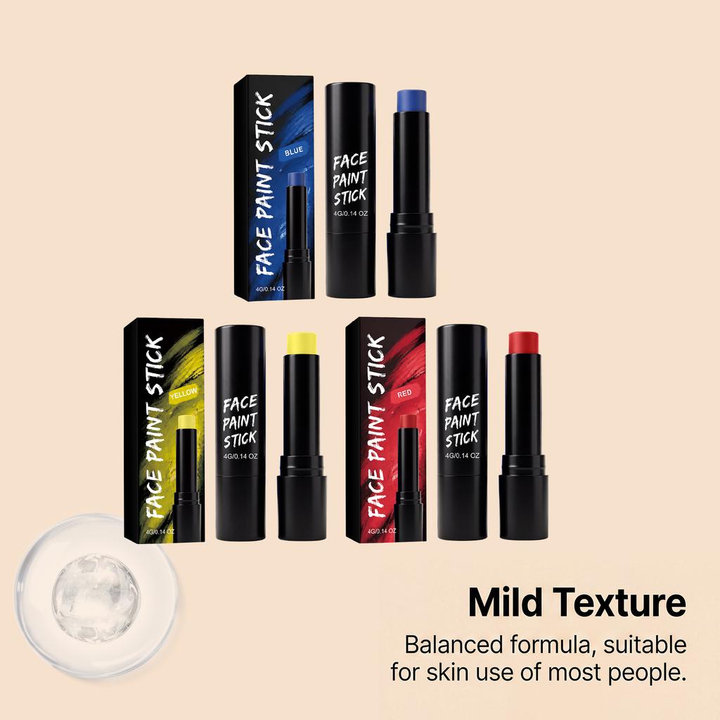 Face Paint Stick, Body Face Painting Crayon, Smooth & Skin Friendly Makeup Stick for Halloween Cosplay Party Festival Stage Body Art Makeup