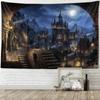 Psychedelic Forest Castle Tapestry Fairy Tale Anime Wall Hanging Hippie Witchcraft Home Decor Kawaii Dorm Decor Tapestry