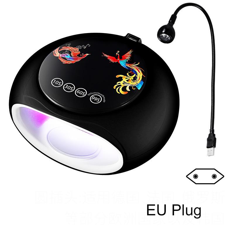 Светодиодная лампа для ногтей УФ-лампа для сушки ногтей для гелевых ногтей Умная сушилка для ногтей с красным светом 660 нм Лампа для отверждения ногтей для гель-лака
