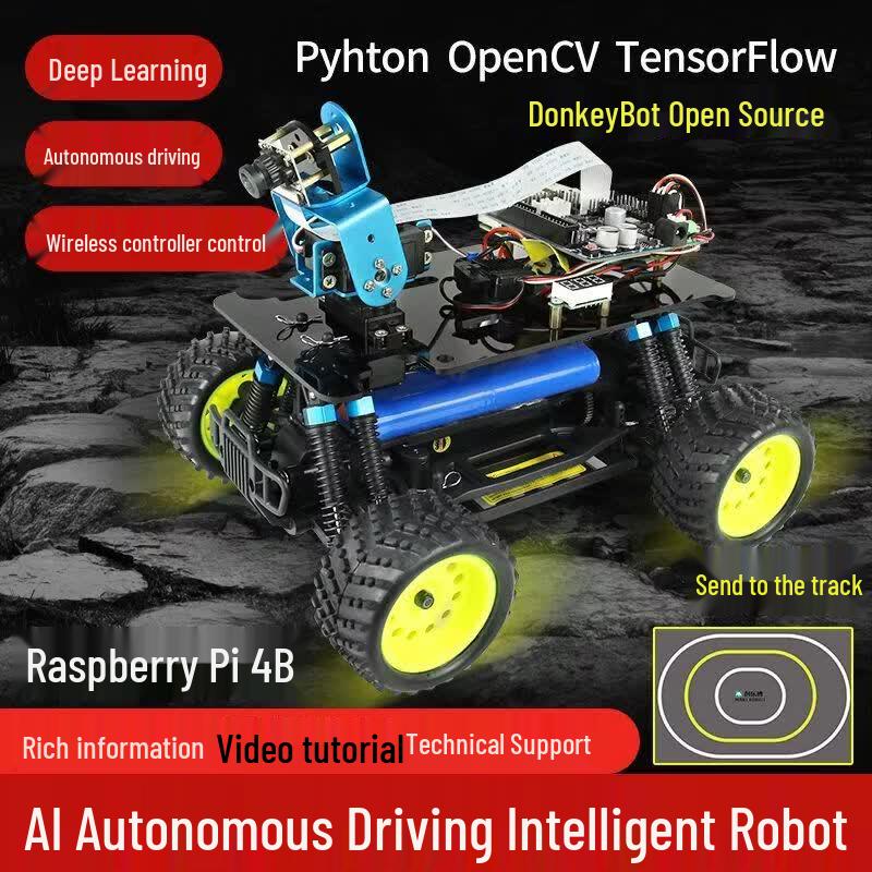 CreateBlock Raspberry Pi 4B Робот-кит с ИИ-зрением