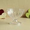 250Ml Salad Bowl For Dessert Mill Shake Goblet Glass Embossed Ice Cream Cup