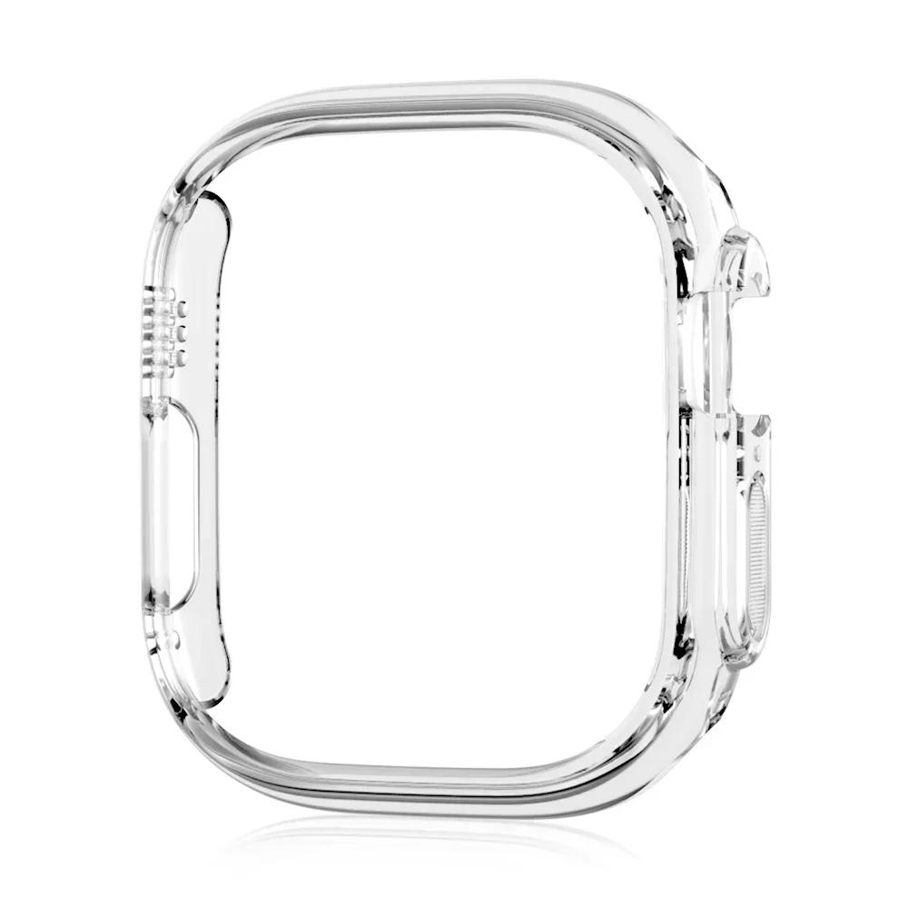 Для Apple Watch 45мм 41мм 38мм 42мм 40мм 44мм Покрытый Скелетный Чехол Жесткий PC Бампер Чехол Рамка для IWatch SE 8 7 6 5 4 3 2 1 Чехол