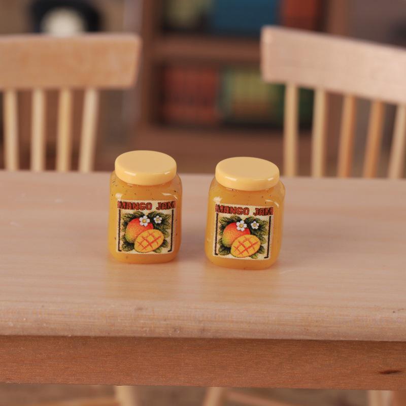 Мини 3D банка джема DIY Кухонная сцена Брелок Подвеска Смоляное украшение