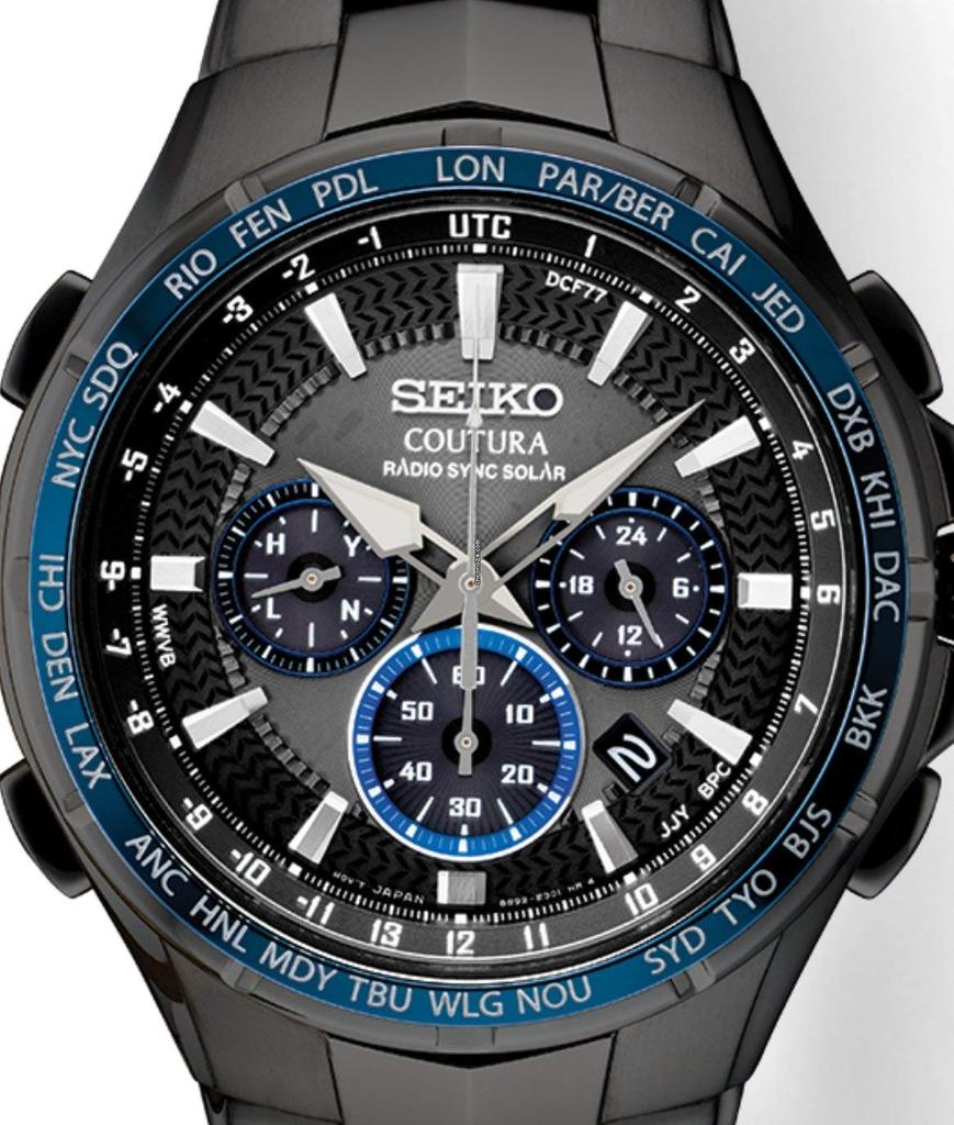 Seiko SSG021 Coutura Solar Radio World Time Chronograph Men's [Товар]