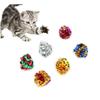 6PcsMylar Crinkle Foil Balls Cat Kitten Sound Play Toy Crackle Paper Rustle