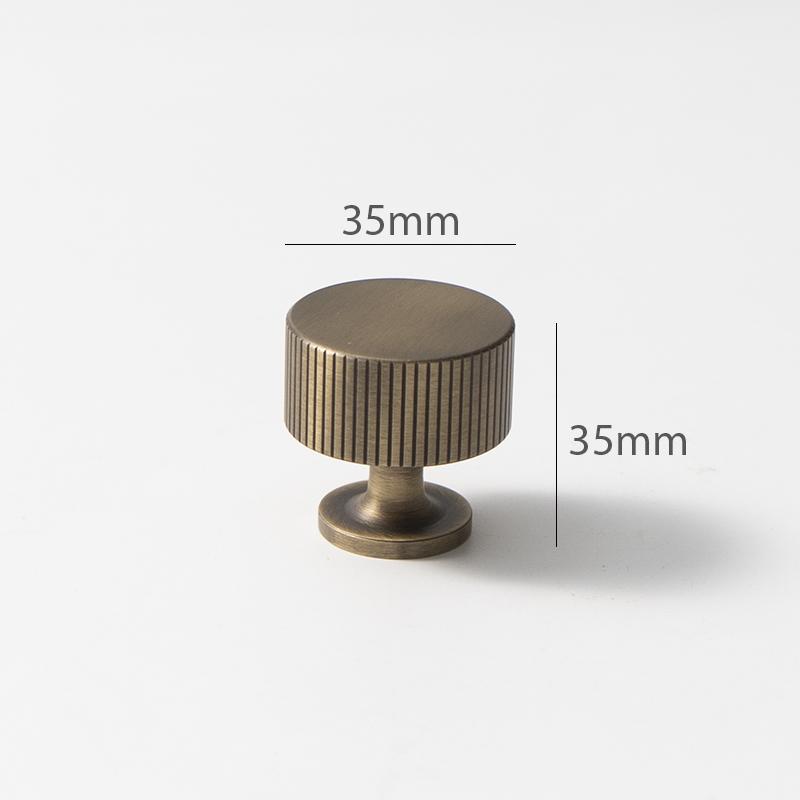 Antique Bronze Brass Cabinet Handle and Knob Linear Knurled Solid Brass Drawer Knobs T Bar Bedroom Kitchen Cupboard Hardware