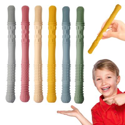 4 шт. силиконовая жевательная палочка, пищевая, без BPA, многоразовая, для снятия стресса, сенсорная, оральная, моторная, жевательная палочка, игрушка для особых нужд
