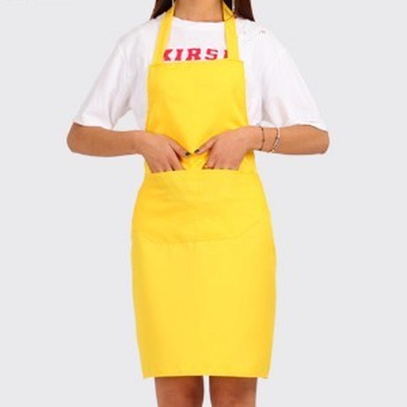 Apron with Pockets Thicken Cotton Polyester Blend Cooking Kitchen Restaurant