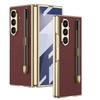 Для Samsung для Galaxy ZFold7 Защитный деловой чехол Цветной гальванизированный ПУ-кожа Слот для S Pen Ударопрочный Мобильный телефон