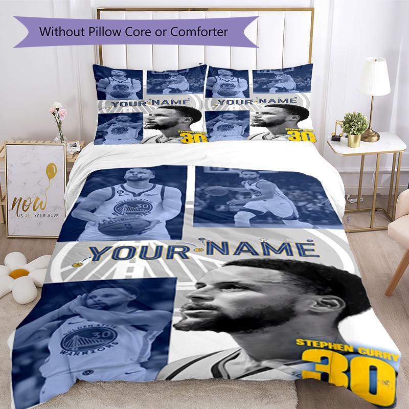 Golden State Inspiration Curry Customize Text Bed CoverBed Suitable for Decorate room Breathable Duvet Cover Bedroom Decor