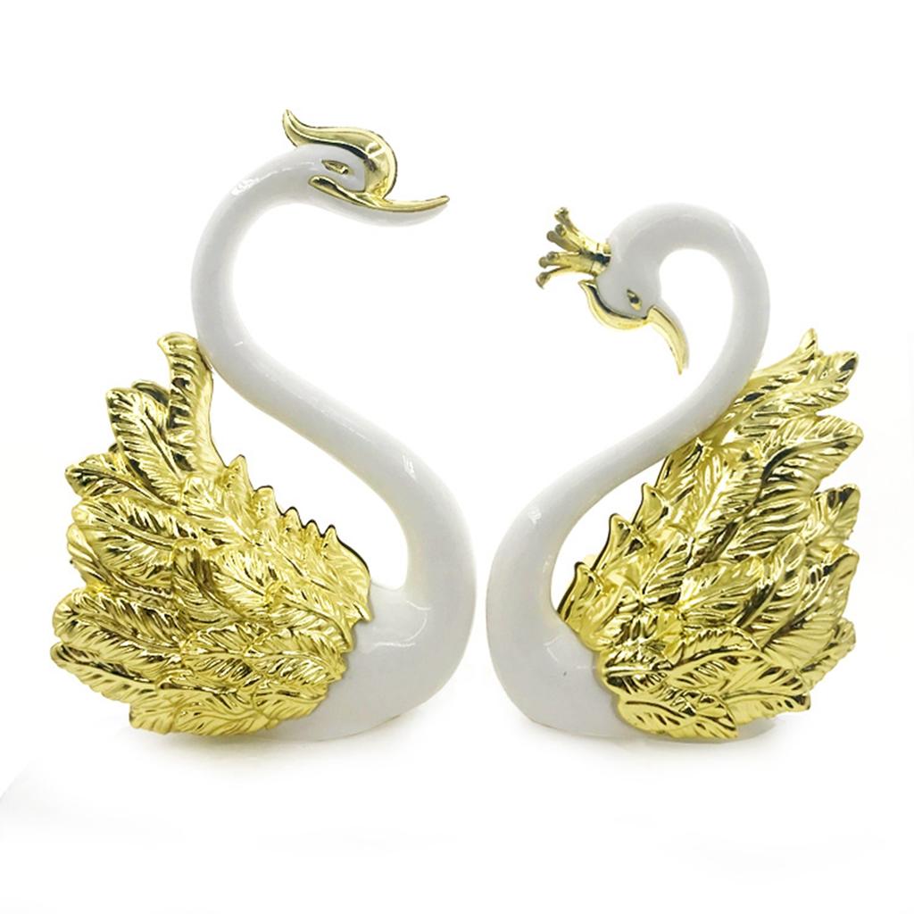 Baking Decoration Table Decorative Anniversary Ornament Cake Topper Swan Figurine Miniatures